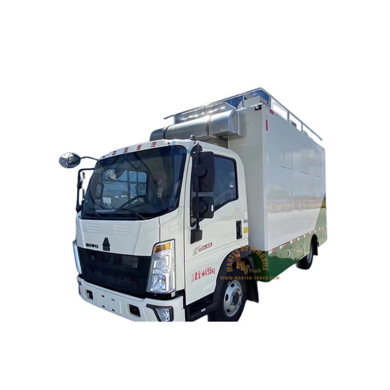 Camion mobile de nourriture diesel 4x2 Sinotruk HOWO