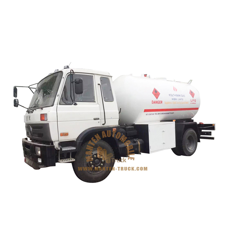 dongfeng 4x2 10cbm lpg bobtail with flow meter