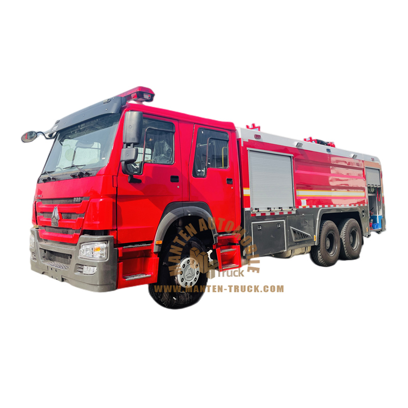 Camion d'incendie à poudre sèche de 15000 litres HOWO