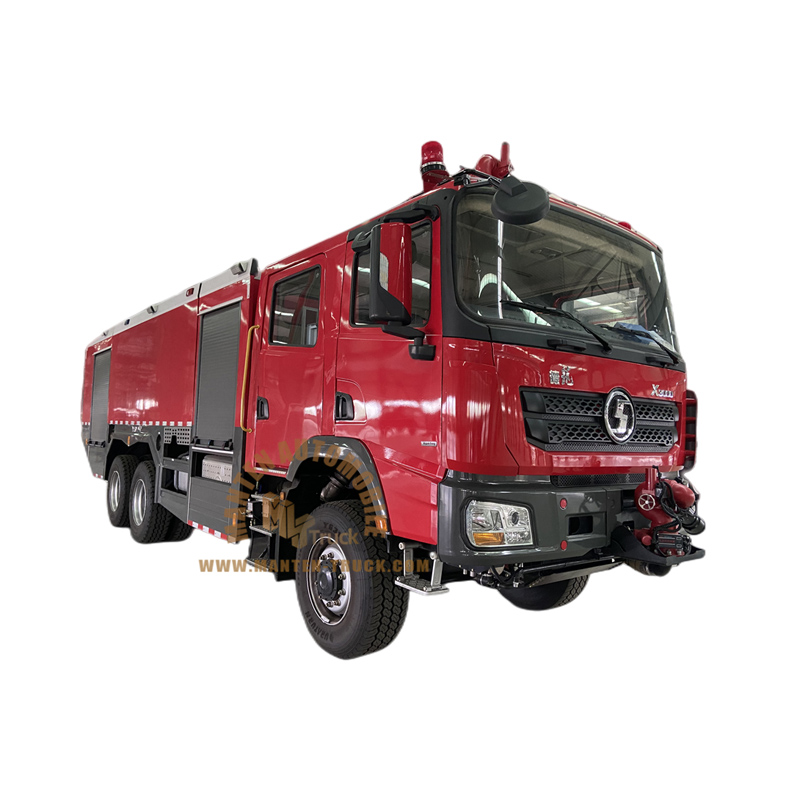 Camion d'incendie de l'aéroport Shacman 6x6 10ton