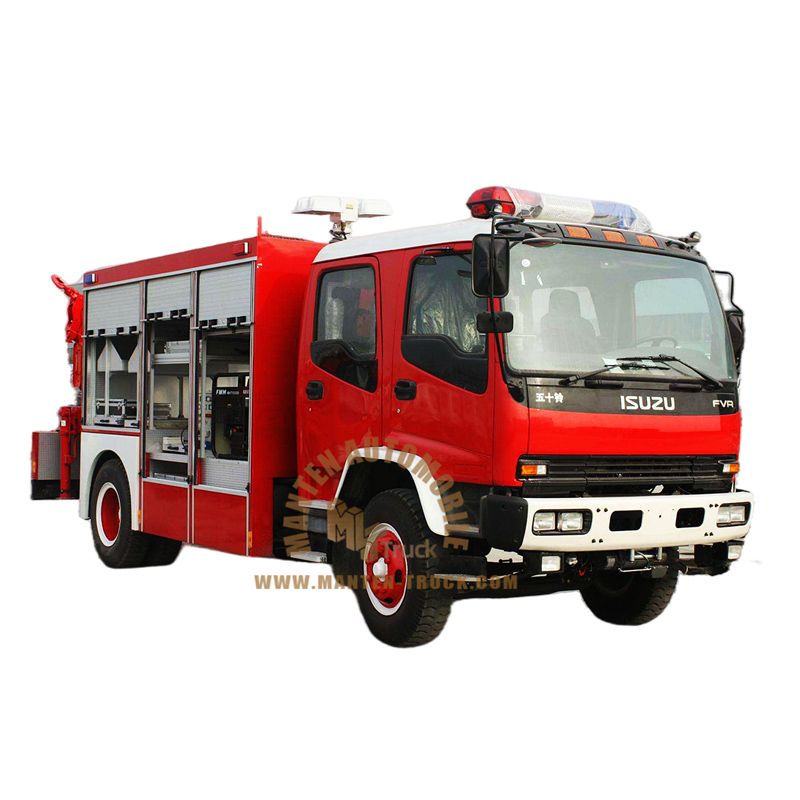 Camion d'incendie de sauvetage d'urgence ISUZU FVR