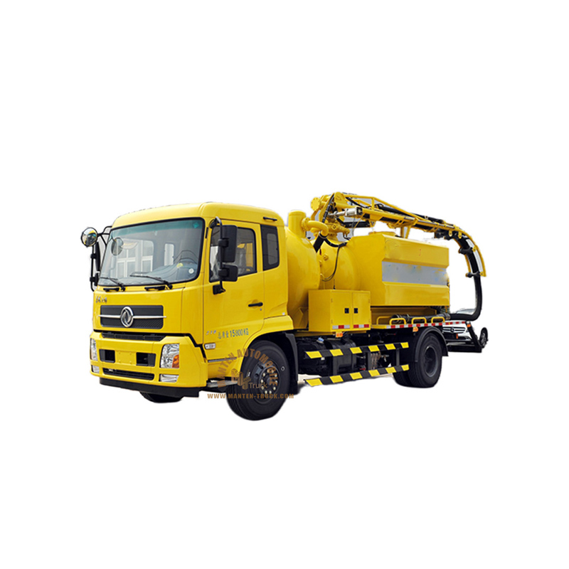 Camion de nettoyage d'égout Dongfeng 15 tonnes