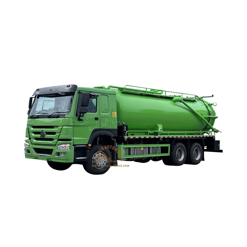 Camion de nettoyage des eaux usées et d'aspiration Sinotruk Howo 20 tonnes