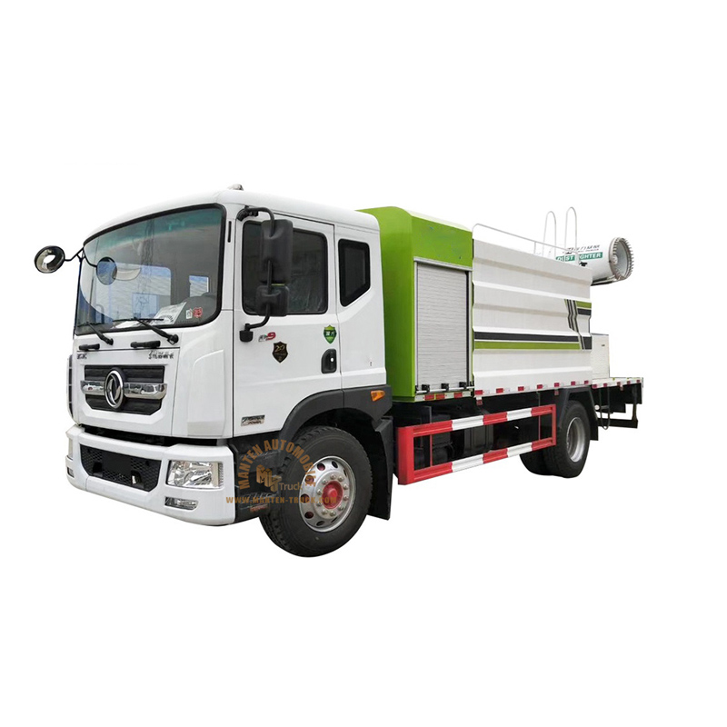 Camion de suppression de poussière Dongfeng 4x2 190 Hp 10 tonnes avec système de machine arrière
