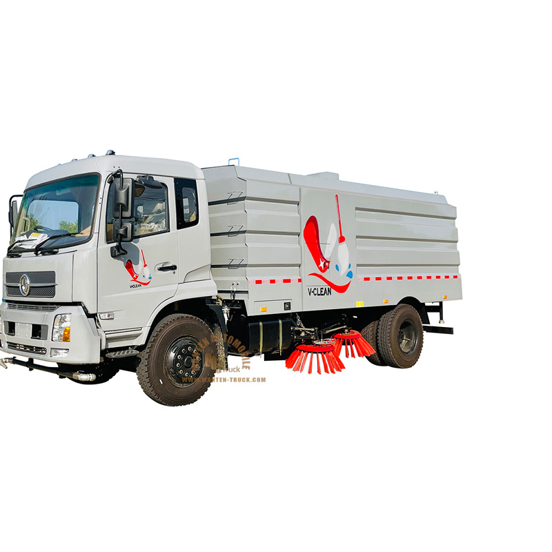 Camion de balayage de route de 15 tonnes Dongfeng