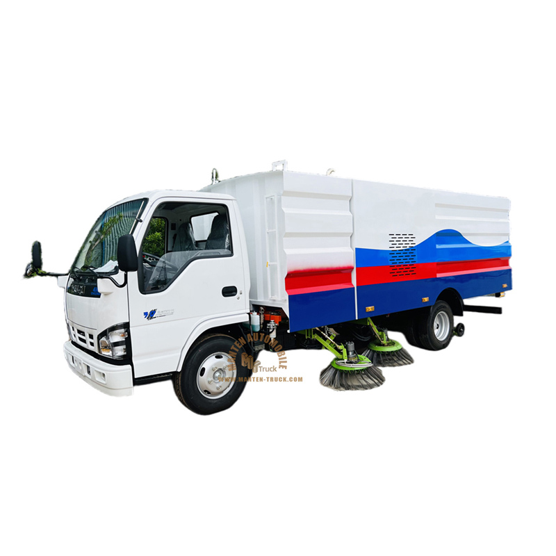 Camion de balayage de route Isuzu 5cbm
