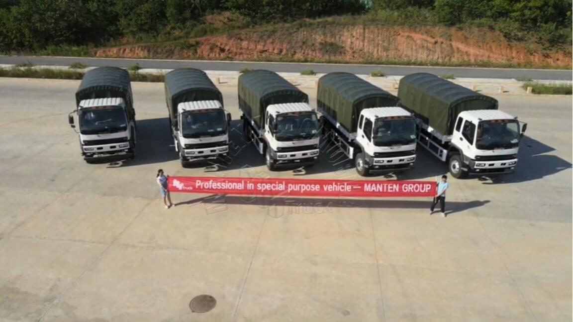 Camion militaire exporté vers l'Amérique du Sud