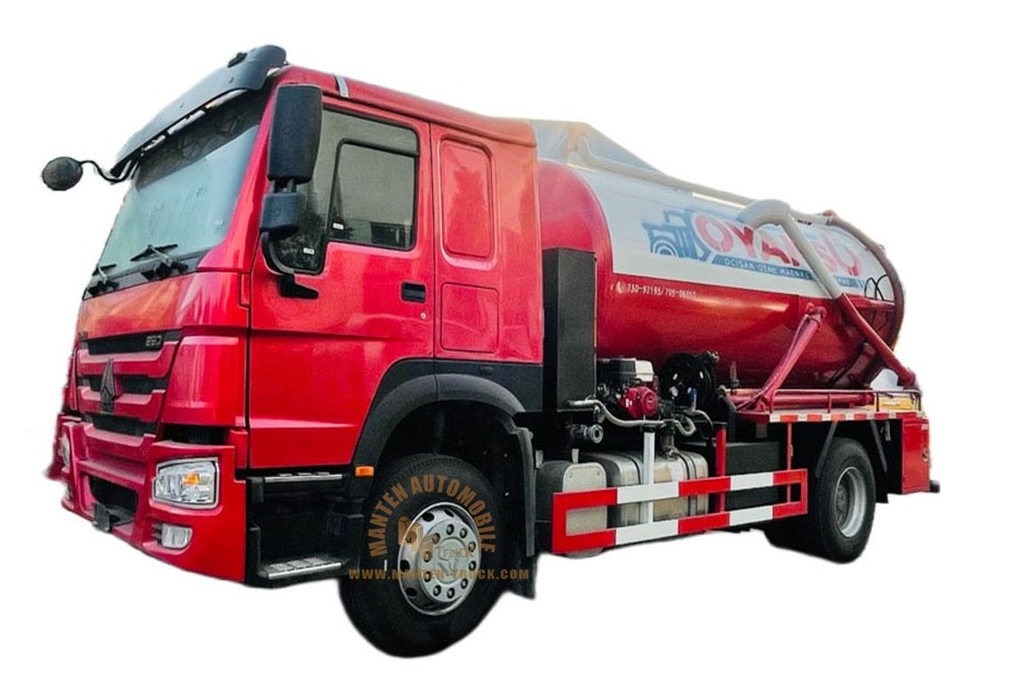 Camion d'aspiration des eaux usées Sinotruk Howo 15 tonnes