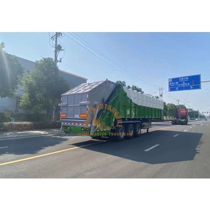3 axles 40Ton Compression Garbage Container Trailer